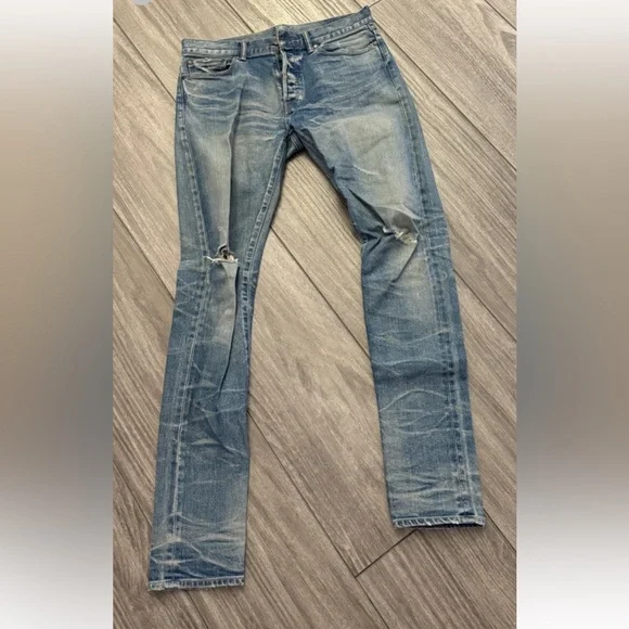 NWOT rare John Elliott 30x33.5” Japanese made selvedge denim jeans in cast 2 fit - Picture 1 of 16